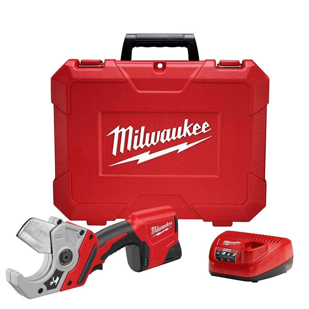 Milwaukee M12 12-Volt Lithium-Ion Cordless PVC Shear Kit with 1000-Lumen M12 ROVER Flood Light