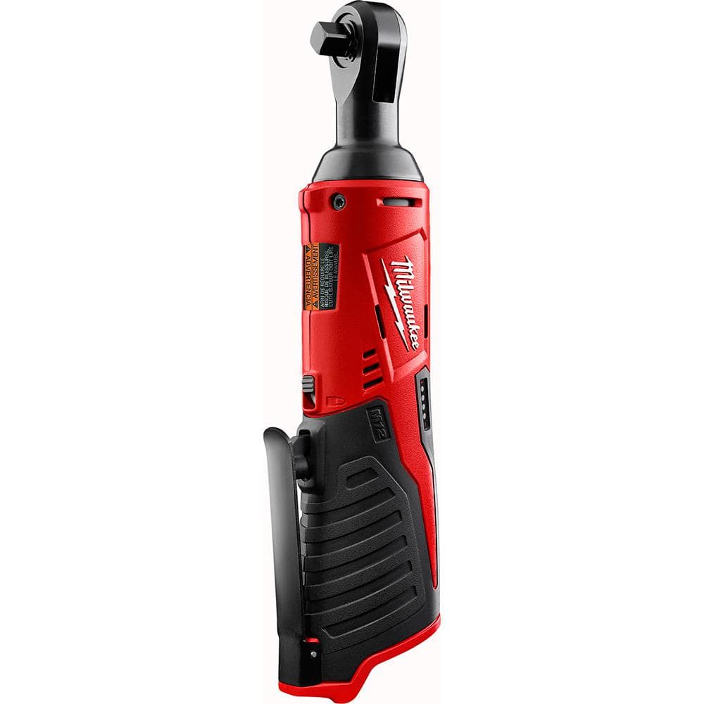 Milwaukee M12 12V Lithium-Ion Cordless Copper Tubing Cutter Kit with 1.5 Ah Battery, Charger & Hard Case plus M12 3/8 in. Ratchet