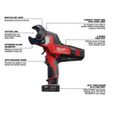 Milwaukee M12 12-Volt Cordless 600 MCM Cable Cutter Kit with 3.0Ah Battery, Charger, Replacement Blade and Hard Case