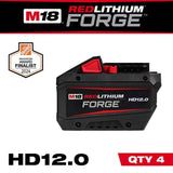 Milwaukee M18 18V Lithium-Ion REDLITHIUM FORGE HD 12.0 Ah Battery Pack (10-Pack)