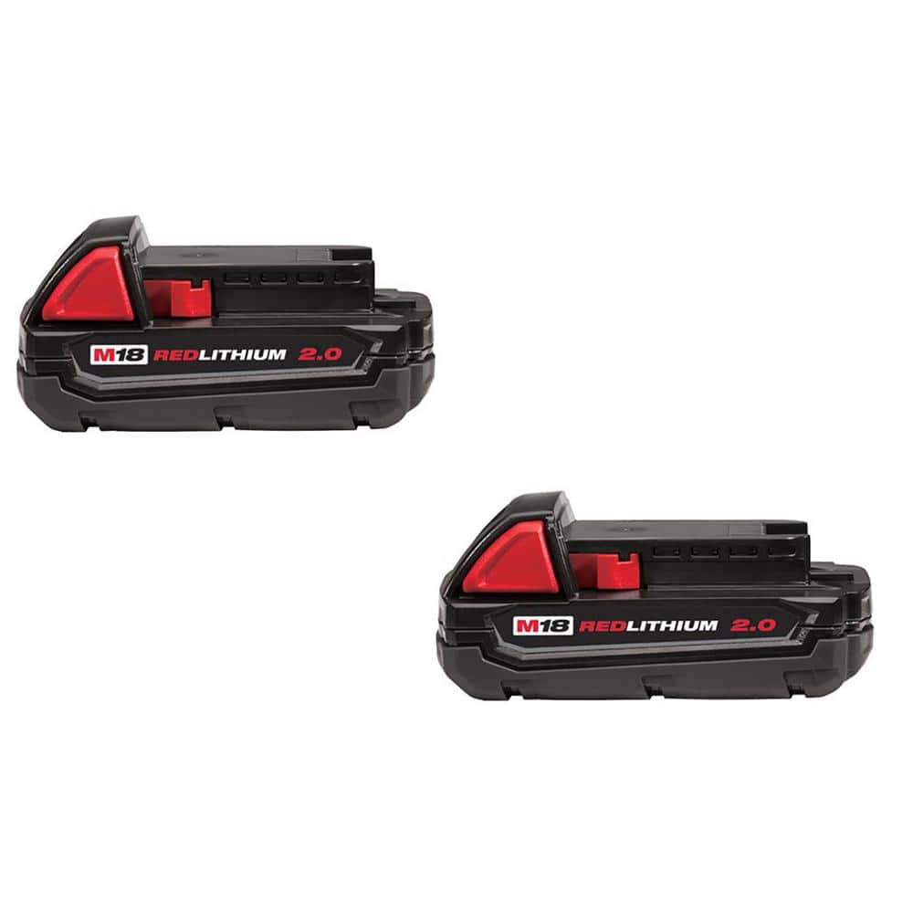 Milwaukee M18 18-Volt REDLITHIUM CP2.0 Compact Battery Pack (2.0Ah, 2-Pack)