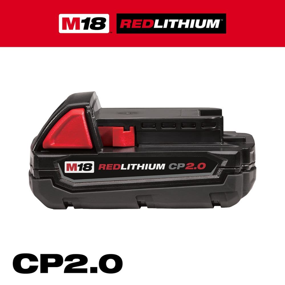 Milwaukee M18 18-Volt REDLITHIUM CP2.0 Compact Battery Pack, 2.0Ah (4-Pack)