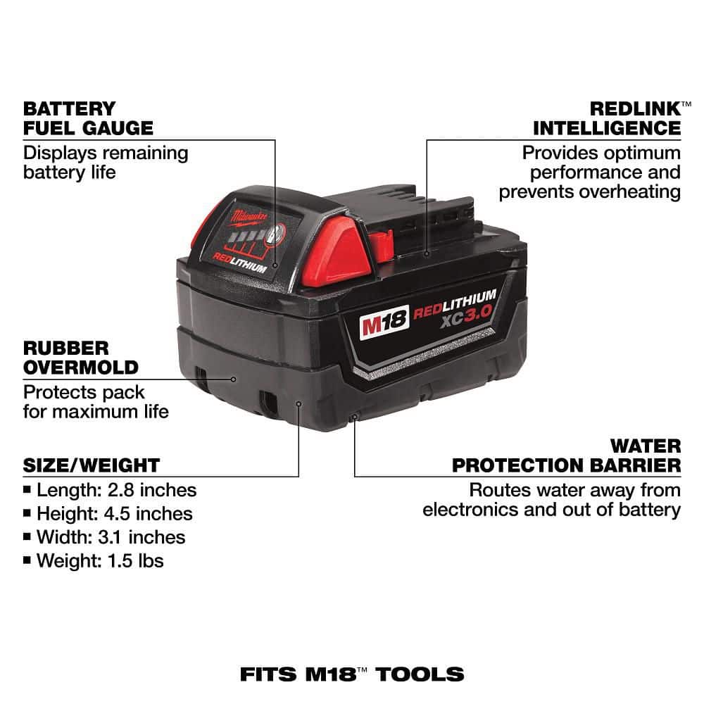 Milwaukee M18 18-Volt REDLITHIUM XC 3.0Ah Battery Pack (6-Pack)