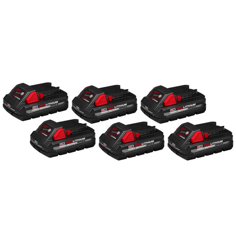 Milwaukee M18 18-Volt Lithium-Ion High Output CP 3.0Ah Battery Pack (6-Pack)