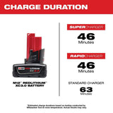 Milwaukee M12 12-Volt REDLITHIUM XC 3.0Ah Battery Pack (4-Pack)
