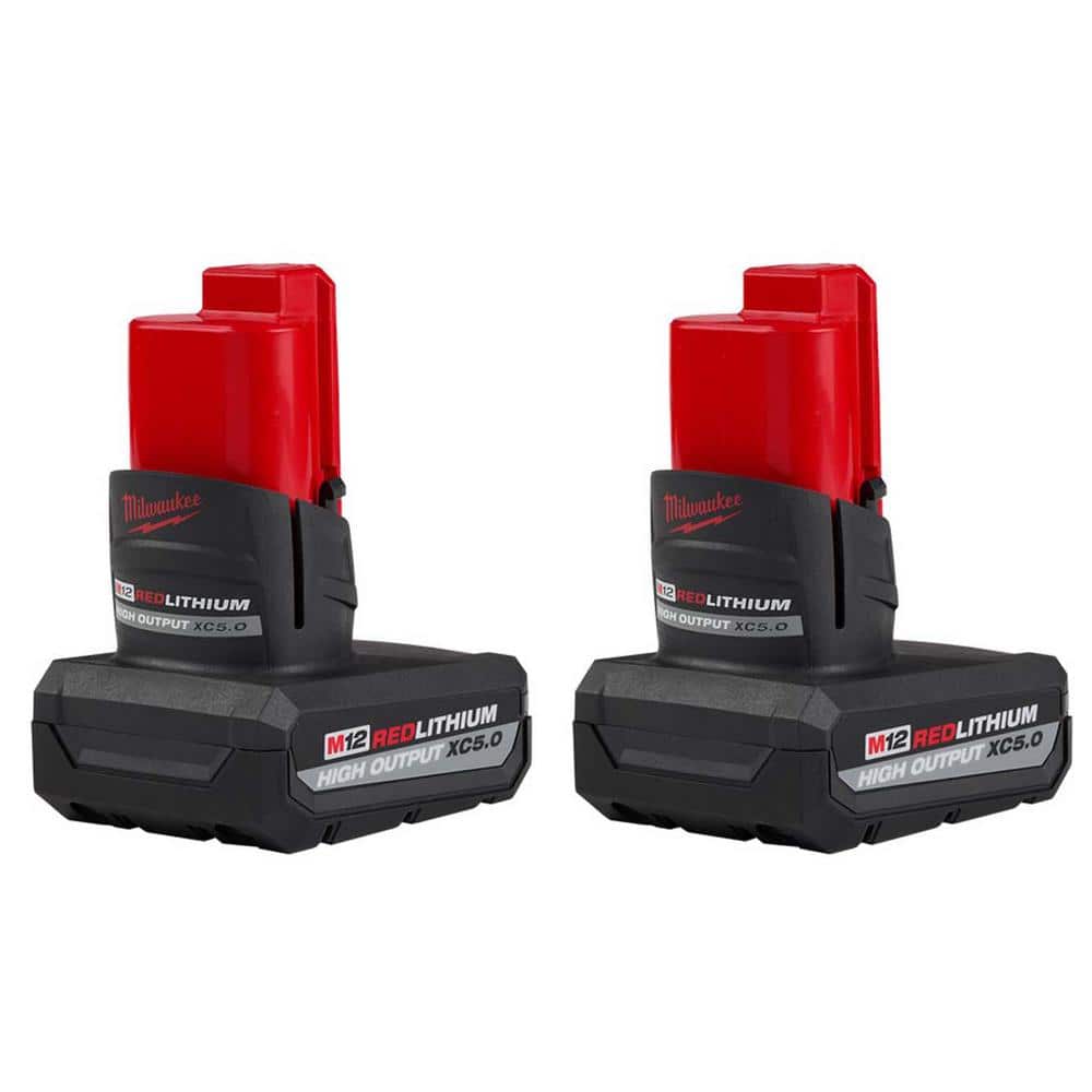 Milwaukee M12 12-Volt Lithium-Ion REDLITHIUM High Output XC5.0 Battery (2-Pack)