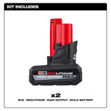 Milwaukee M12 12-Volt Lithium-Ion REDLITHIUM High Output XC5.0 Battery (2-Pack)