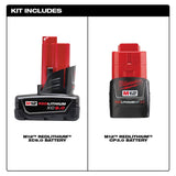 Milwaukee M12 12-Volt REDLITHIUM Extended Capacity Battery Pack Combo with XC 6.0Ah and CP 3.0Ah Batteries