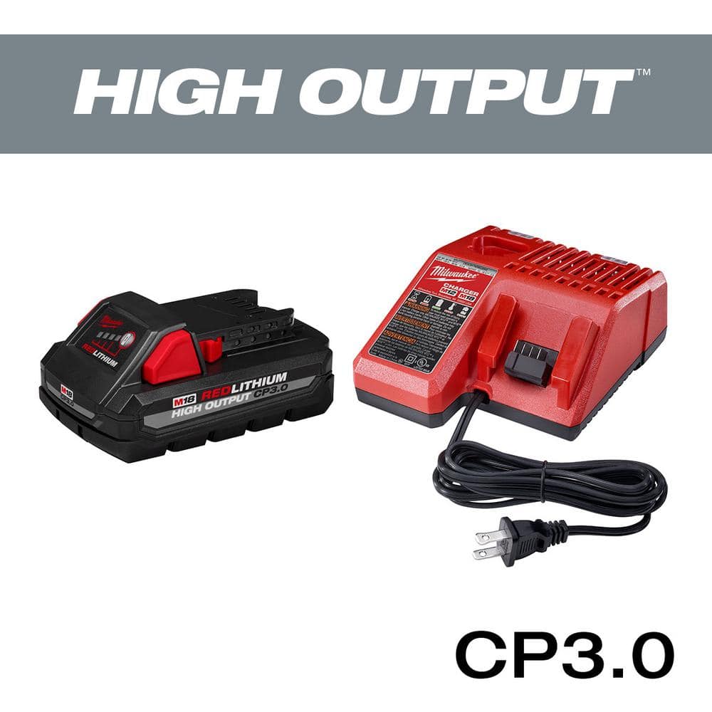 Milwaukee M18 18-Volt REDLITHIUM High Output CP3.0 Starter Kit with 3.0Ah Battery and M12/M18 Charger