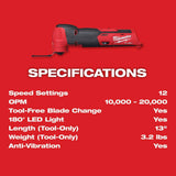 Milwaukee M12 FUEL 12-Volt Lithium-Ion Cordless Oscillating Multi-Tool and M12 FUEL 1/2 in. Hammer Drill with Battery and Charger