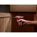 Milwaukee M12 12V Lithium-Ion Cordless 3/8 in. Ratchet & 1/4 in. Hex Screwdriver Combo Kit (2-Tool) with Battery, Charger & Tool Bag