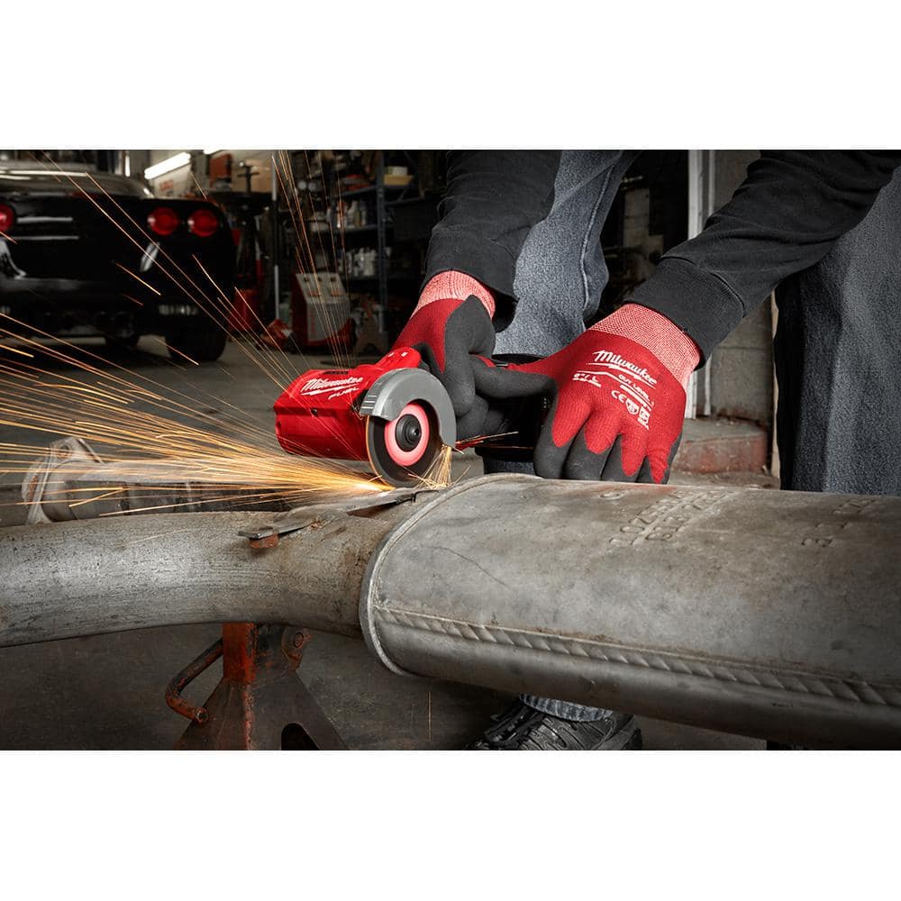 Milwaukee M12 FUEL 12V Lithium-Ion Brushless Cordless 1/4 in. Right Angle Die Grinder/Ratchet/Cut Off Saw Combo Kit