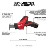 Milwaukee M12 12V Lithium-Ion Cordless Drill Driver/Impact Driver/Ratchet Combo Kit (3-Tool) w/ M12 HACKZALL Reciprocating Saw