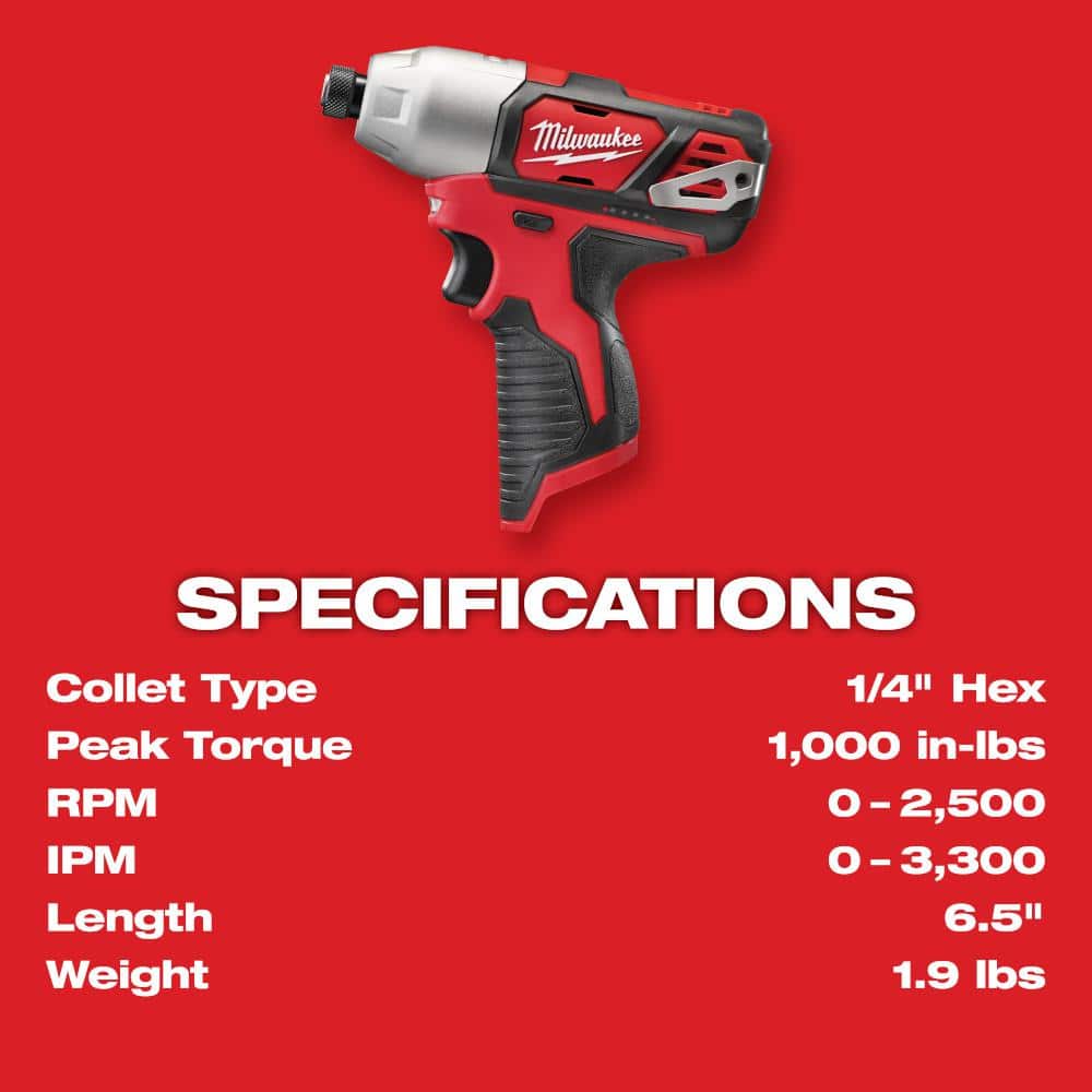 Milwaukee M12 12V Li‑Ion Cordless Drill/Driver & Impact Driver Combo Kit w/ (2) 1.5Ah Batteries, Charger and PACKOUT Shockwave Bit Set (60 Pc)