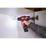 Milwaukee M12 12V Li-Ion Cordless Drill/Driver & 1/4 in. Impact Driver Combo Kit with Two 1.5Ah Batteries, 30‑Min Charger, Bag (2-Tool) + Bit Set