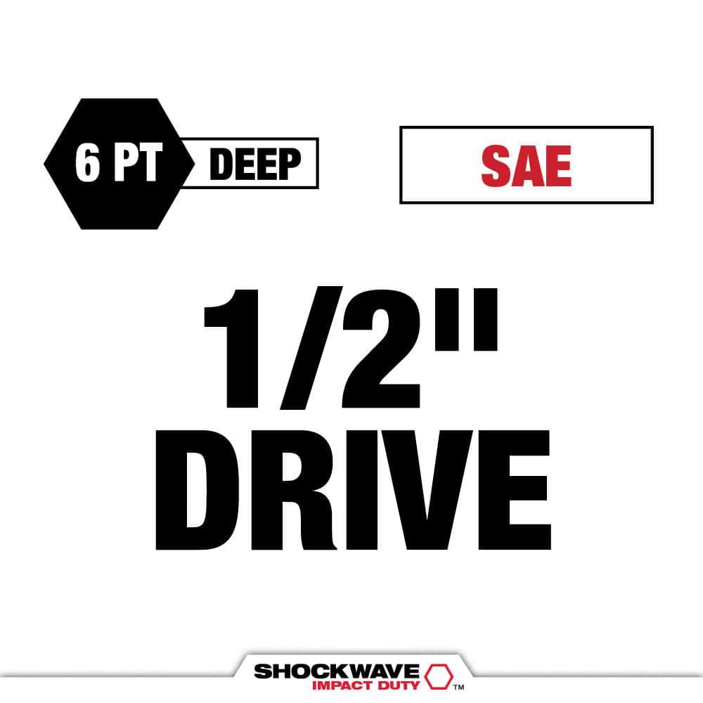 Milwaukee M12/M18 12/18V Li-Ion Cordless 3/8 in. Ratchet & 1/2 in. Brushless Impact Wrench Combo Kit with 19‑Piece 1/2 in. Drive SAE Deep Socket Set