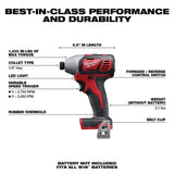 Milwaukee M18 18V Lithium-Ion Cordless Combo Kit, 9-Tool with (2) XC5.0 Batteries, M18/M12 Charger & SHOCKWAVE 25-Pc Driver Bit Set