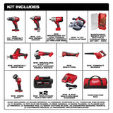 Milwaukee M18 18-Volt Lithium-Ion Cordless Combo Kit (9-Tool) with (2) Batteries, Charger and Tool Bag