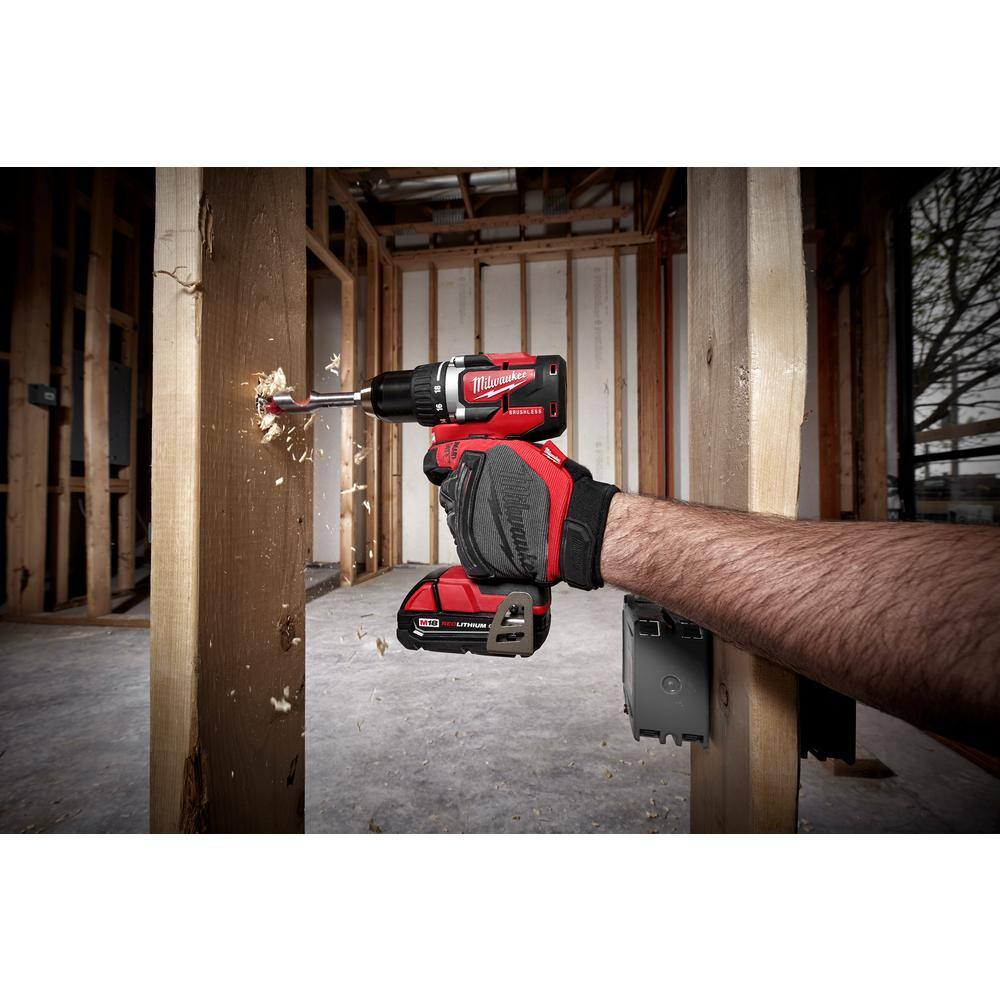 Milwaukee M18 18V Brushless Cordless Compact Drill/Impact Combo Kit, 2-Tool with (2) 2.0Ah Batteries, Charger & Bag (2892-22CT)