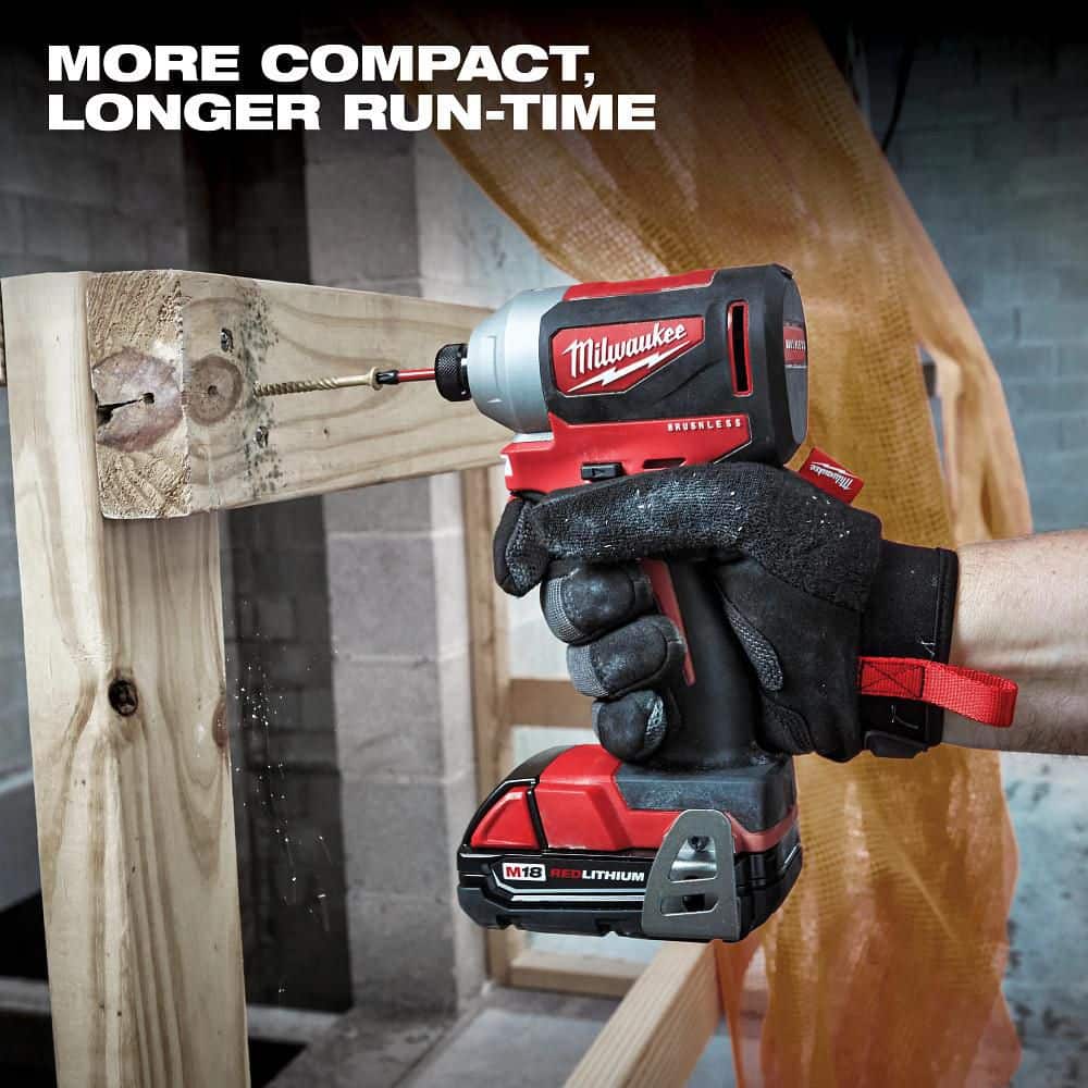 Milwaukee M18 18V Lithium-Ion Brushless Cordless Hammer Drill/Impact Driver/Circular Saw Combo Kit, 3-Tool with 2 Batteries (Model 2893-23CX)