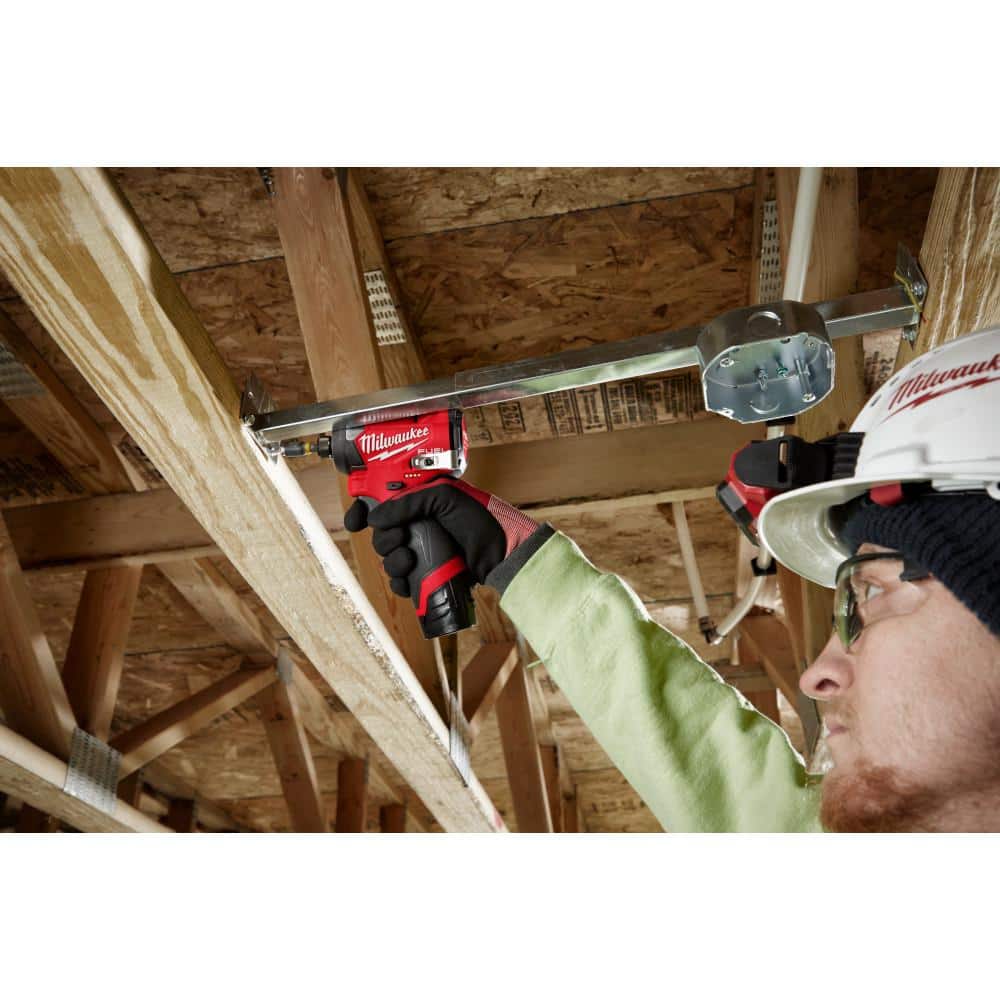 Milwaukee M12 FUEL 12-Volt Lithium-Ion Brushless Cordless Hammer Drill and Impact Driver Combo Kit (2-Tool) with Rotary Tool