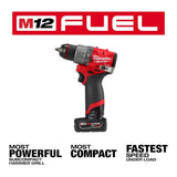 Milwaukee M12 FUEL 12-Volt Lithium-Ion Brushless Cordless Hammer Drill & Impact Driver Combo Kit with M12 FUEL 6" HATCHET Pruning Saw