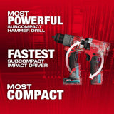 Milwaukee M12 FUEL 12V Cordless Hammer Drill & Impact Driver with M12 23‑Gauge Pin Nailer and M12 FUEL Oscillating Multi‑Tool Combo Kit