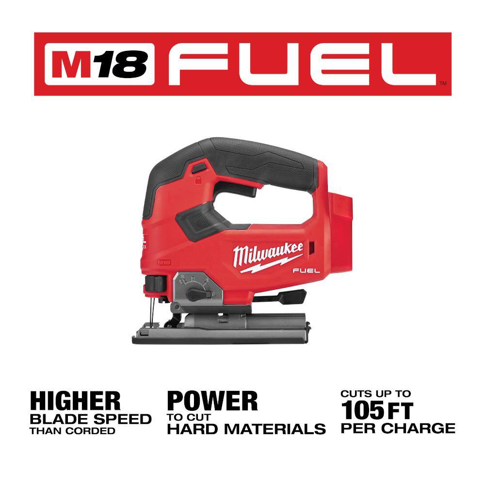 Milwaukee M18 18-Volt Lithium-Ion Brushless Cordless Compact Hammer Drill/Impact 2-Tool Combo Kit with 2 Batteries and M18 FUEL Jig Saw