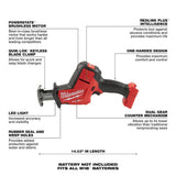 Milwaukee M18 FUEL 18V Li‑Ion Brushless Cordless Hammer Drill & Impact Driver Combo Kit (2‑Tool) with HACKZALL Reciprocating Saw