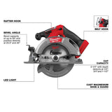 Milwaukee M18 FUEL 18V Brushless Cordless 5‑Tool Combo Kit with 1/2 in. Impact Wrench, 2 Batteries, Charger & Bag