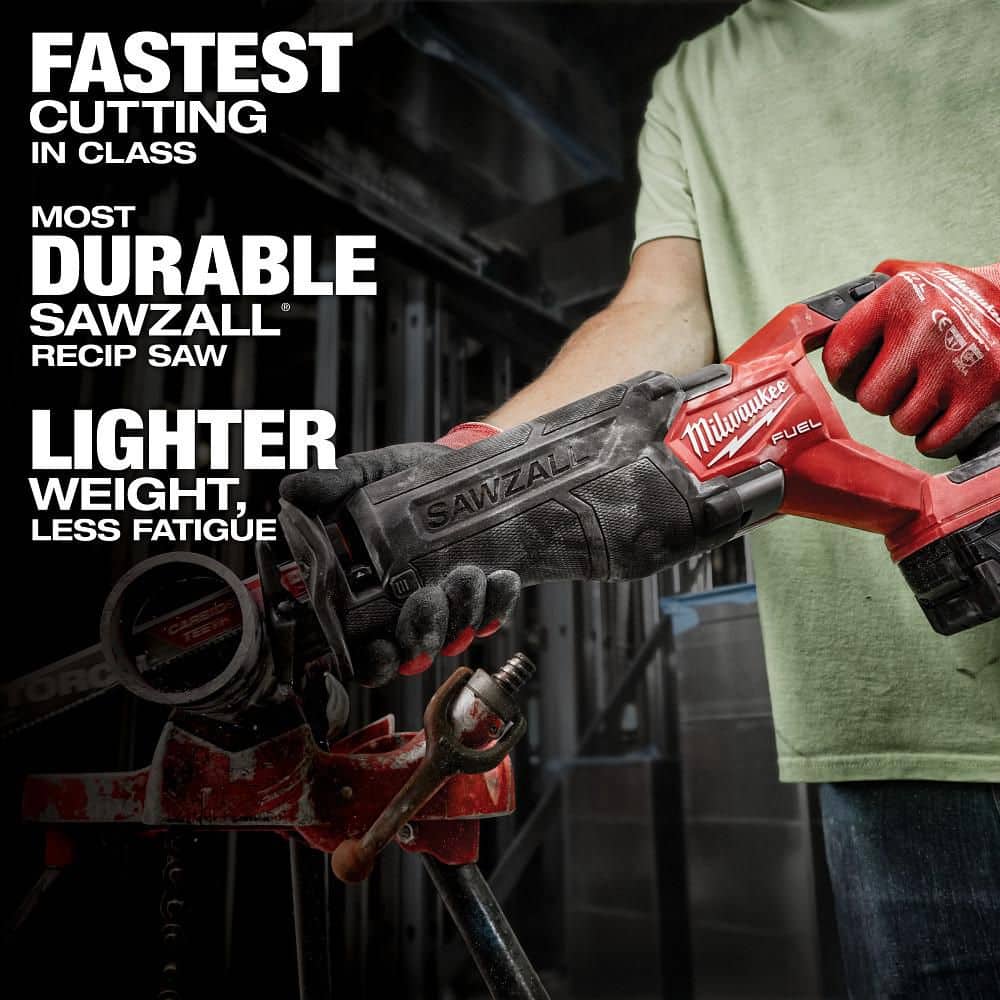 Milwaukee M18 FUEL 18V Lithium‑Ion Brushless Cordless Combo Kit, 5‑Tool with Two 5.0Ah Batteries, Charger & Tool Bag (Model 3697-25)