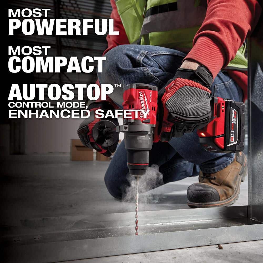 Milwaukee M18 FUEL 18V Lithium‑Ion Brushless Cordless Combo Kit, 5‑Tool with Two 5.0Ah Batteries, Charger & Tool Bag (Model 3697-25)