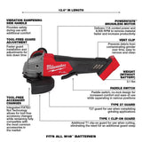 Milwaukee M18 FUEL 18V Lithium‑Ion Brushless Cordless Combo Kit with (2) 5.0 Ah Batteries, 7 Tools + 18‑Ga Brad Nailer