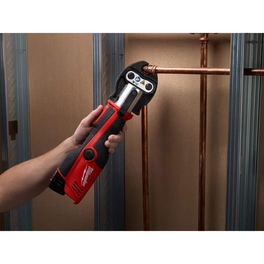 Milwaukee M12 12-Volt Lithium-Ion FORCE LOGIC Cordless Press Tool Kit, 3 Jaws, with M12 PVC Pipe Shear and Extra Battery