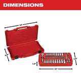 Milwaukee 1/4 in. Drive SAE/Metric Ratchet & Socket Mechanics Tool Set with 3 in. Stubby Ratchet, 51-Piece