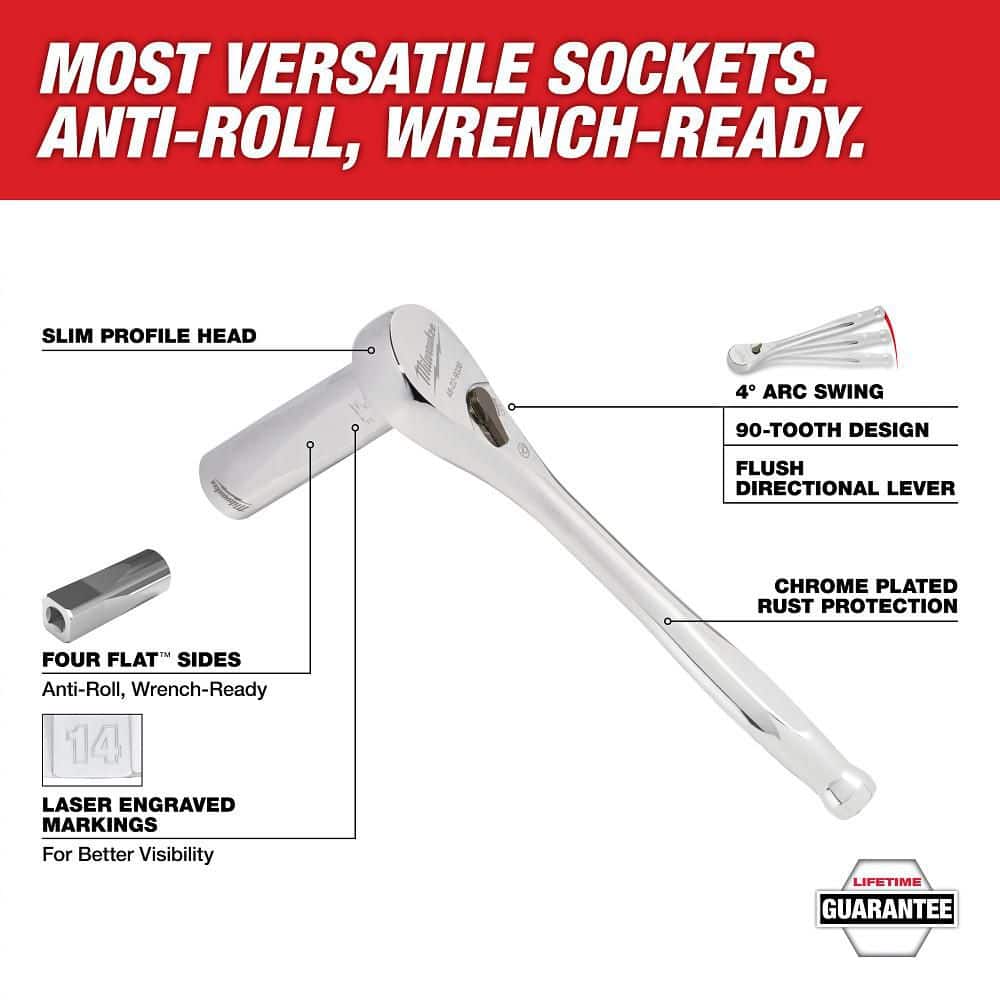Milwaukee 3/8 in. and 1/4 in. Drive SAE/Metric Mechanics Tool Set (106-Piece) with PACKOUT Drawer Kit