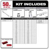 Milwaukee Mechanics Tool Set, 191-Piece (SAE & Metric) with 1/4 in. and 3/8 in. Drives