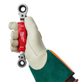 Milwaukee Lineman's 4-in-1 Insulated Ratcheting Box Wrench, 1/2, 9/16, 5/8, 3/4 SAE