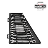 Milwaukee SAE Ratcheting Combination Wrench Set with 1/4 in. Drive SAE/Metric Ratchet and Socket Mechanics Tool Set (40-Piece)
