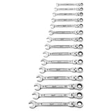 Milwaukee 144-Position Flex-Head Ratcheting Combination Wrench Set (Metric) with Screwdriver Set, 25-Piece