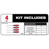 Milwaukee 144-Position Flex-Head Ratcheting Combination Wrench Set, Metric, with Hook & Pick Set (19-Piece)