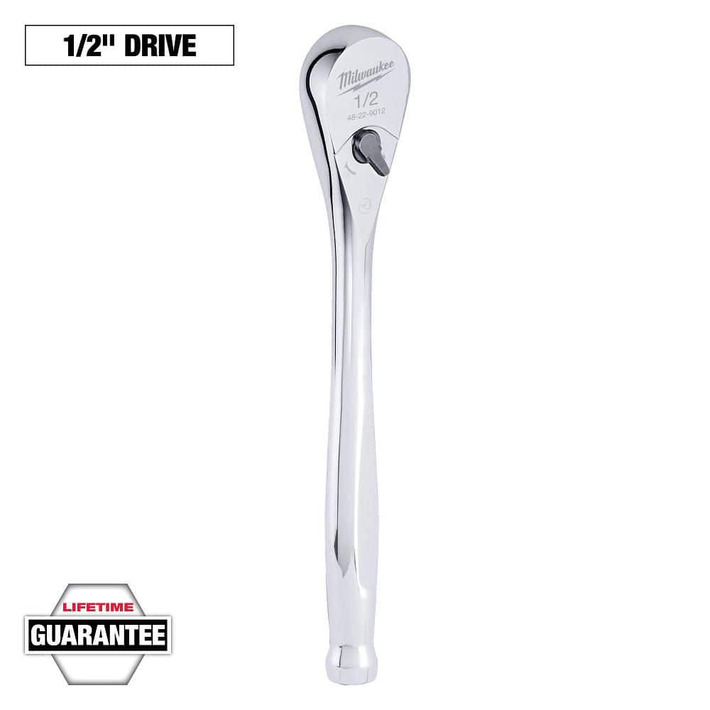 Milwaukee 1/2 in. Drive 90-Tooth Ratchet, 11.25 in Length