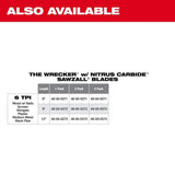 Milwaukee WRECKER 9 in. 6 TPI Carbide Teeth SAWZALL Reciprocating Saw Blade, Multi-Material (1-Pack)