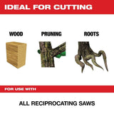 Milwaukee 9 in. 3 TPI AX Pruning Carbide Teeth SAWZALL Reciprocating Saw Blades (3-Pack)