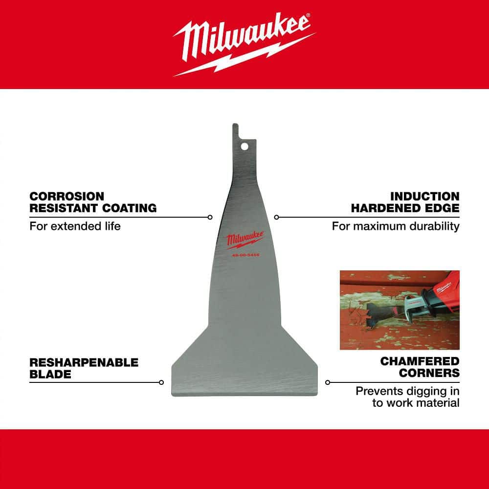 Milwaukee 3 in. Scraper Reciprocating Saw Blade, 5 in Length