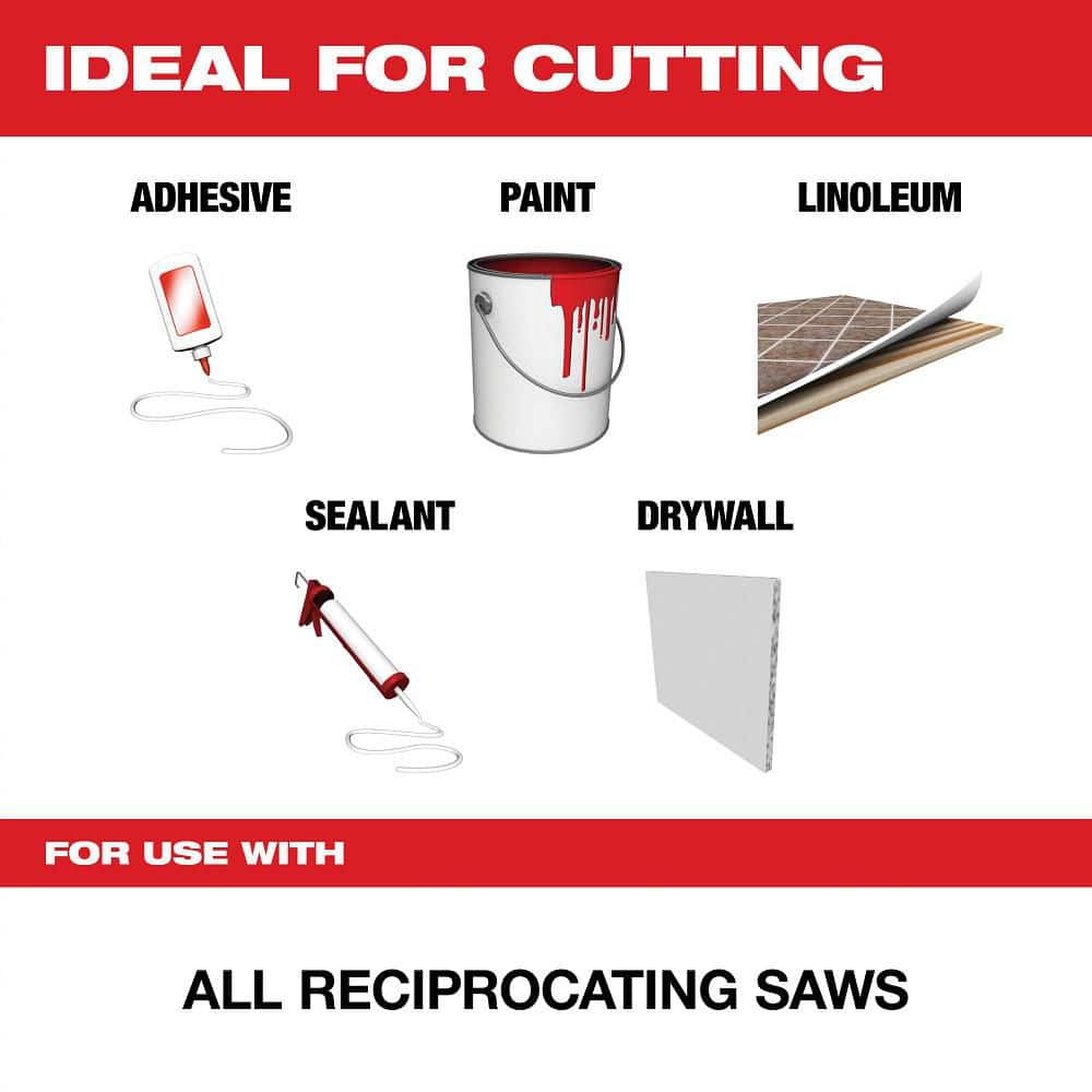 Milwaukee 3 in. Scraper Reciprocating Saw Blade, 5 in Length
