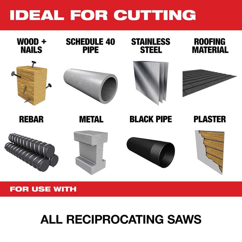 Milwaukee SAWZALL 9 in. 8 TPI Metal-Cutting NITRUS TORCH Reciprocating Saw Blade Set with PACKOUT Organizer (22-Pack)