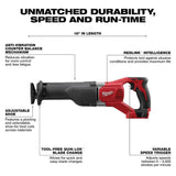 Milwaukee M18 18V Lithium-Ion Cordless SAWZALL Reciprocating Saw with Two 3.0Ah Batteries