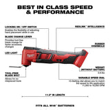 Milwaukee M18 18V Lithium-Ion Cordless HACKZALL Reciprocating Saw with Multi-Tool and XC 5.0Ah Battery