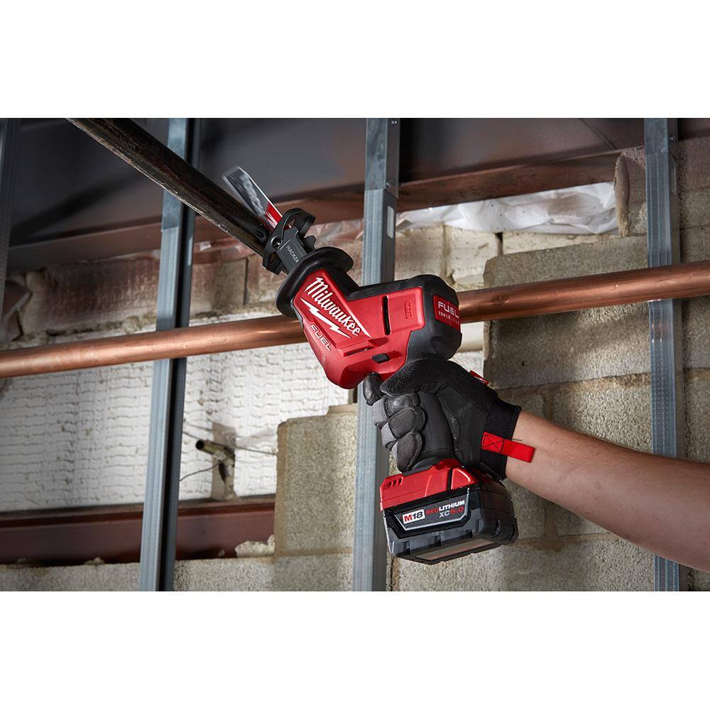 Milwaukee M18 FUEL 18-Volt Brushless Cordless HACKZALL Reciprocating Saw with M18 5.0Ah Battery, 7/8 in. Stroke